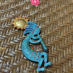 Kokopelli Glitter Ornament Sedona AZ Design By Cape Shore